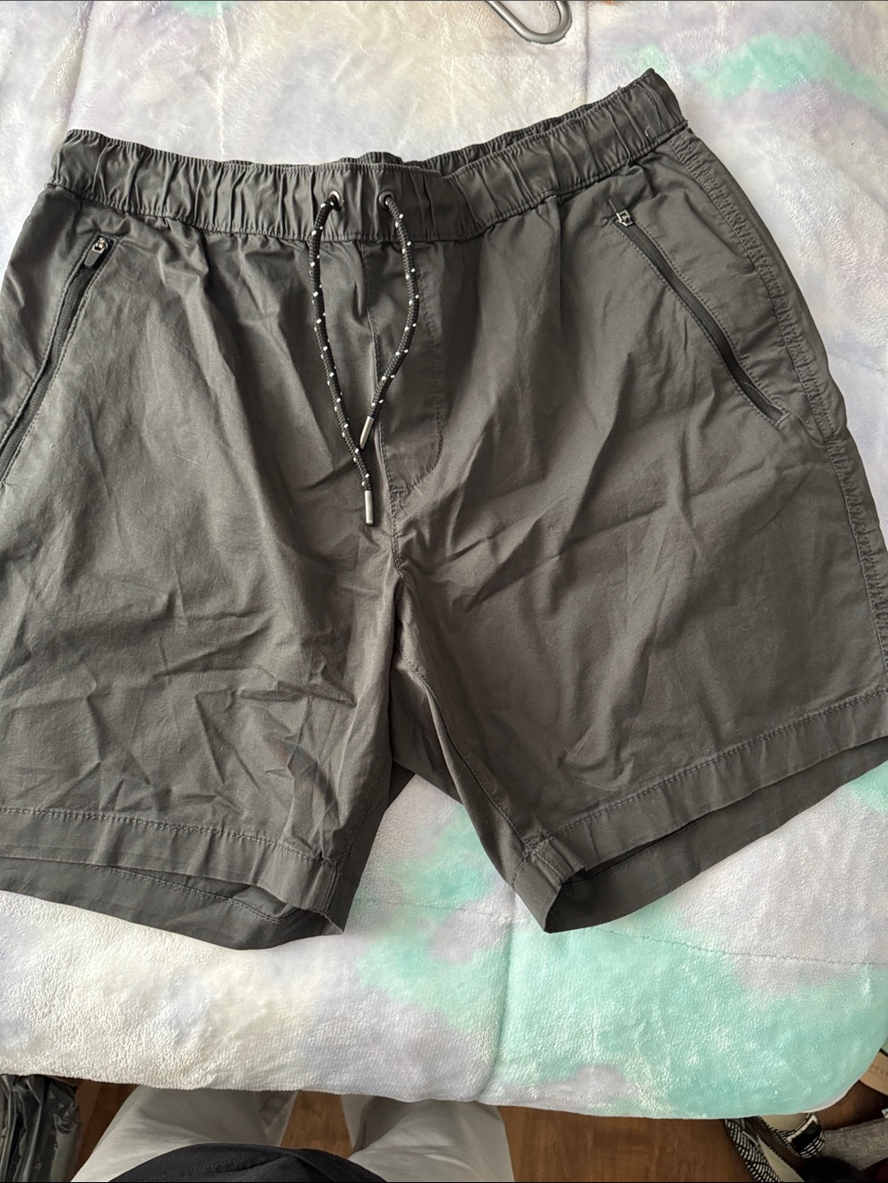 Men's Drawstring Casual Shorts - Dark Gray